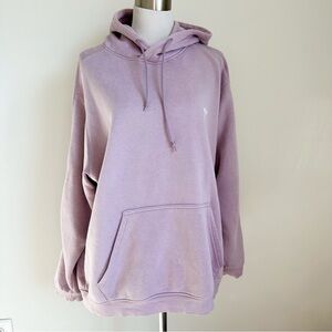 Adidas Unisex Men’s Lavender Purple Pullover Hoodie with Logo Sleeve, size Large